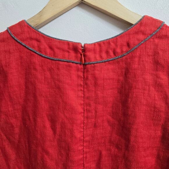 PENDLETON Lora Linen Shift Dress in Cayenne 10 Petite - Picture 8 of 12